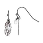 Lc Lauren Conrad Filigree Drop Earrings, Women's, Black