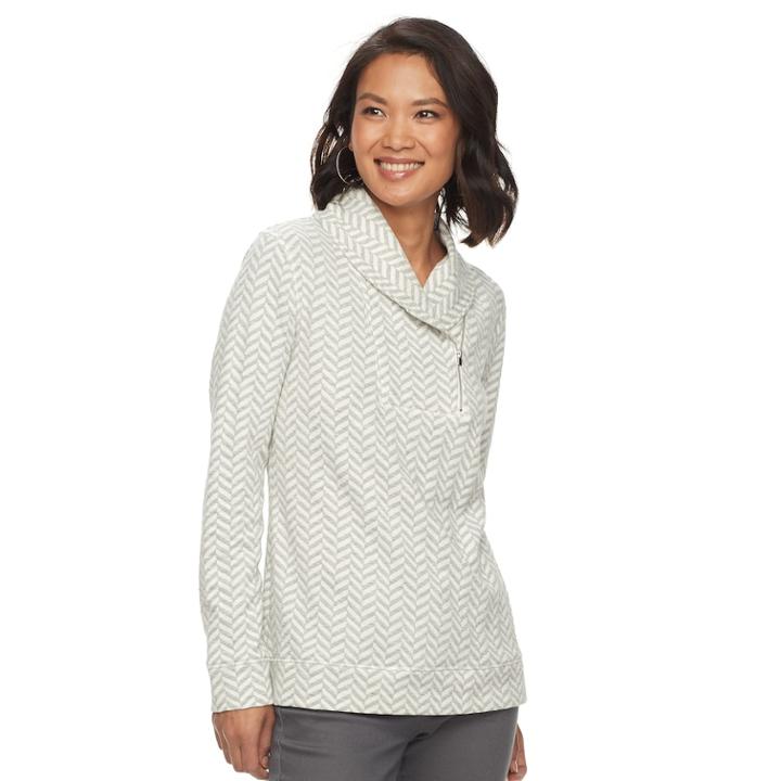 Women's Croft & Barrow&reg; Shawl Collar Sweater, Size: Xl, Natural