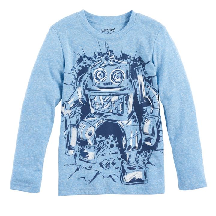 Boys 4-10 Jumping Beans&reg; Heathered Graphic Tee, Size: 7, Blue (navy)