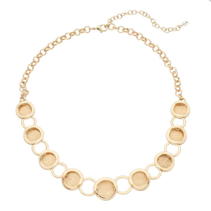 Napier Circle Collar Necklace, Women's, Gold