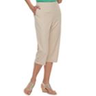 Women's Alfred Dunner Studio Pull-on Button Hem Capri Pants, Size: 14, Med Beige