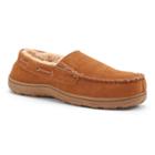 Men's Chaps Suede Twin Gore Venetian Moccasin Slippers, Size: Xxl, Dark Beige