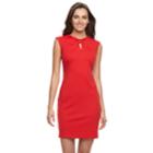 Women's Sharagano Knot-front Ponte Dress, Size: 14, Brt Red