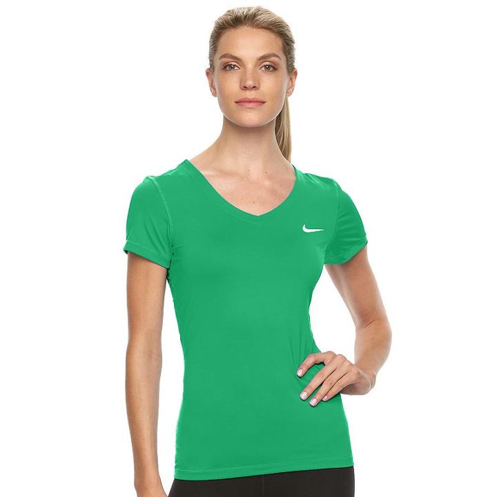Women's Nike Cool Victory Dri-fit Base Layer Tee, Size: Large, Brt Green