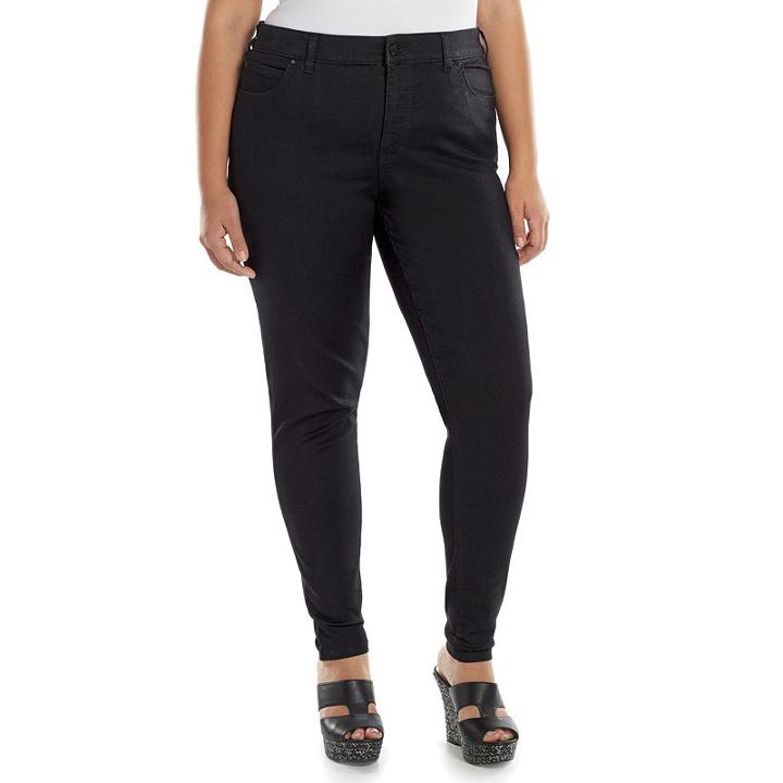 Plus Size Jennifer Lopez Skinny Jeans, Women's, Size: 16 W, Black