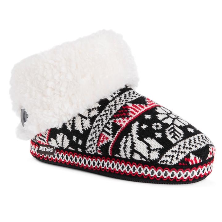 Women's Muk Luks Melinda Knit Bootie Slippers, Size: Large, Oxford