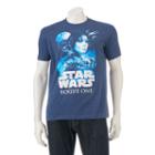 Men's Rogue One: A Star Wars Story Reflections Tee, Size: Medium, Blue (navy)