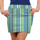 Women's Loudmouth Striped Golf Skort, Size: 6, Blue