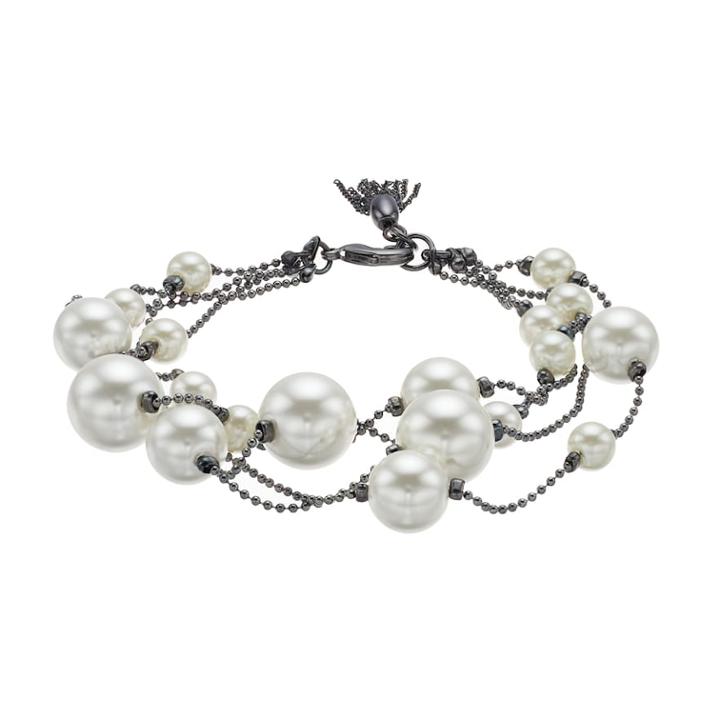 Simply Vera Vera Wang Simulated Pearl Bracelet, Women's, White