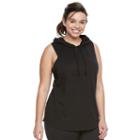 Juniors' Plus Size So&reg; Sleeveless Racerback Hoodie, Girl's, Size: 3xl, Black