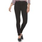 Women's Elle&trade; Pull-on Skinny Jeans, Size: 8, Black