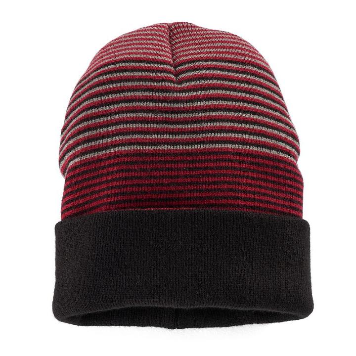 Men's Tek Gear&reg; Warmtek Striped Cuffed Beanie, Red