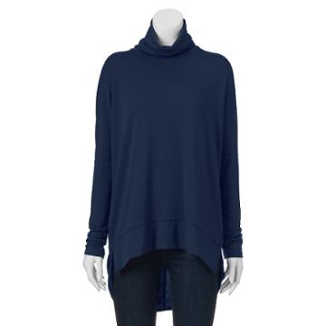 Juniors' Ransom Drop-shoulder Turtleneck, Girl's, Size: Xl, Dark Blue