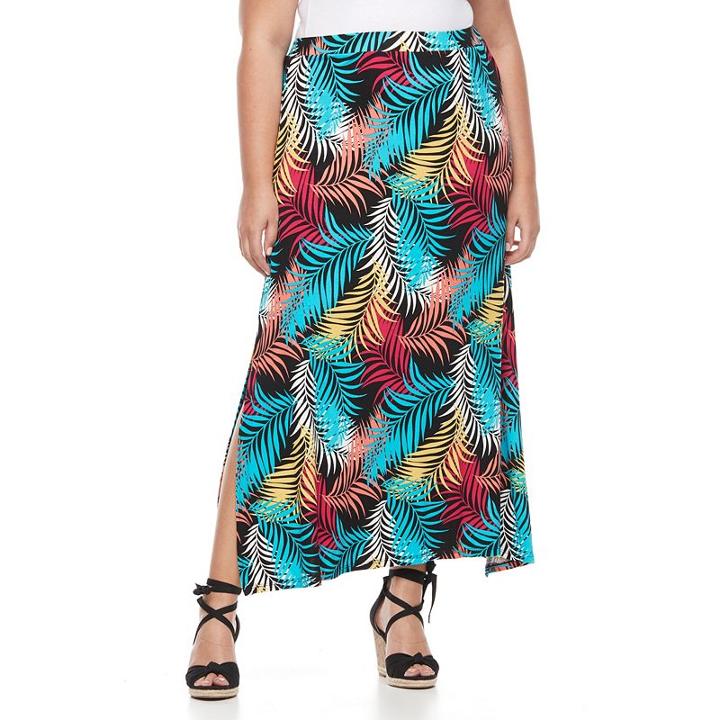 Plus Size French Laundry Maxi Skirt, Women's, Size: 3xl, Brt Pink