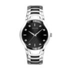 Bulova Stainless Steel Diamond Accent Watch - 96d117 - Men, Grey