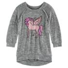 Girls 7-16 & Plus Size Miss Chievous 3/4 Hatchi Graphic Top, Size: Xl, Med Grey