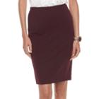 Women's Elle&trade; Ribbed Pencil Skirt, Size: Medium, Red