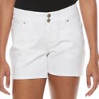 Women's Apt. 9&reg; Faded Jean Shorts, Size: 14, White