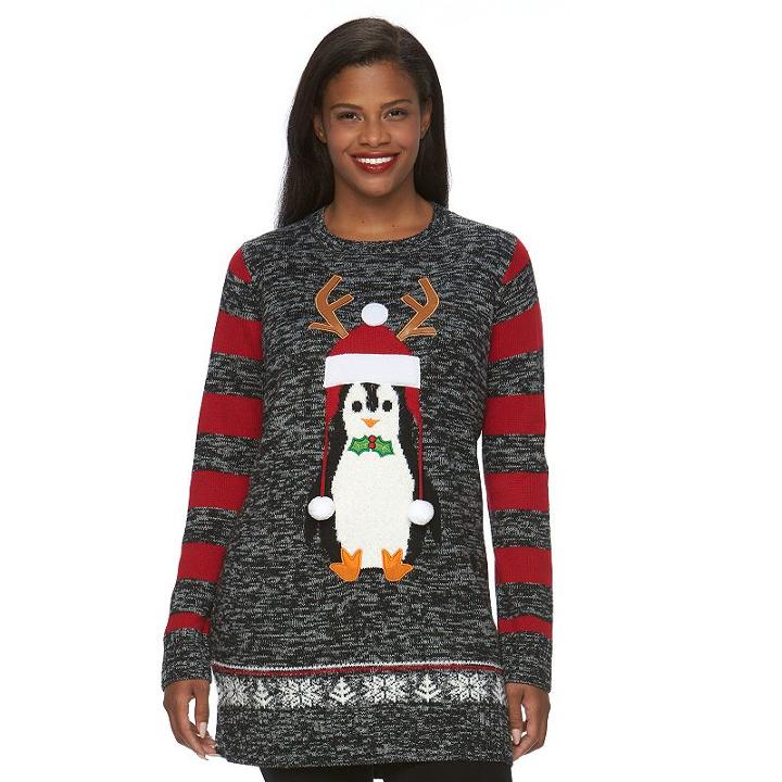 Plus Size Us Sweaters Holiday Sweater Tunic, Women's, Size: 1xl, Oxford