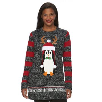 Plus Size Us Sweaters Holiday Sweater Tunic, Women's, Size: 1xl, Oxford
