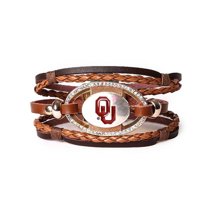 Women's Oklahoma Sooners Bracelet Set, Brown