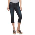 Petite Jennifer Lopez Raw-edge Capri Jeans, Women's, Size: 8 Petite, Blue