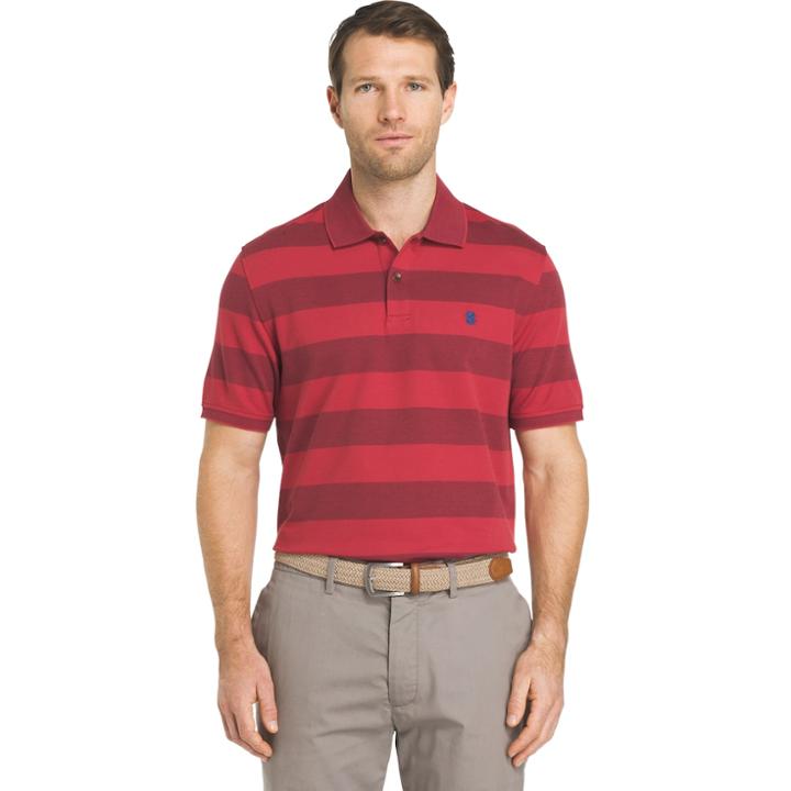 Big & Tall Izod Sportflex Classic-fit Striped Stretch Performance Polo, Men's, Size: L Tall, Drk Purple