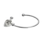 Fiora Stainless Steel Uconn Huskies Charm Cuff Bracelet, Women's, Size: 7.5, Grey
