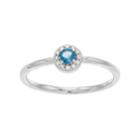 Lc Lauren Conrad 10k White Gold London Blue Topaz & Diamond Accent Halo Ring, Women's, Size: 7