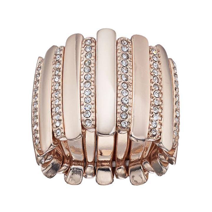 Jennifer Lopez Pave Vertical Bar Stretch Ring, Women's, Size: 7, Ovrfl Oth