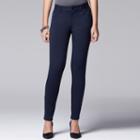 Women's Simply Vera Vera Wang Ponte Skinny Pants, Size: M Short, Blue (navy)