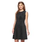 Women's Apt. 9&reg; Faux-suede Fit & Flare Dress, Size: 16, Oxford