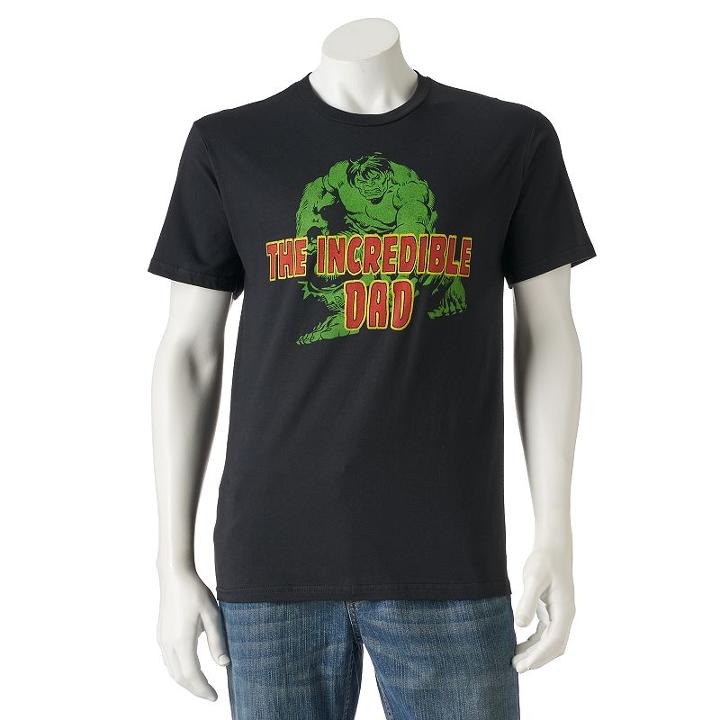 Men's Marvel Comics Hulk Incredible Dad Tee, Size: Xxl, Black