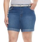 Plus Size Gloria Vanderbilt Marisa Jean Shorts, Women's, Size: 16 W, Blue Other
