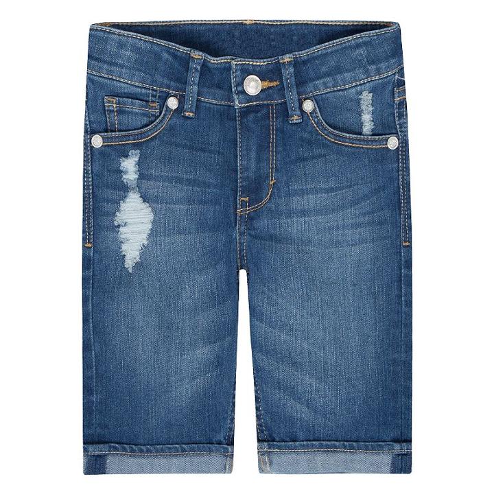 Girls 4-6x Levi's Distressed Sweetie Bermuda Shorts, Girl's, Size: 6, Med Blue