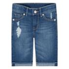 Girls 4-6x Levi's Distressed Sweetie Bermuda Shorts, Girl's, Size: 6, Med Blue