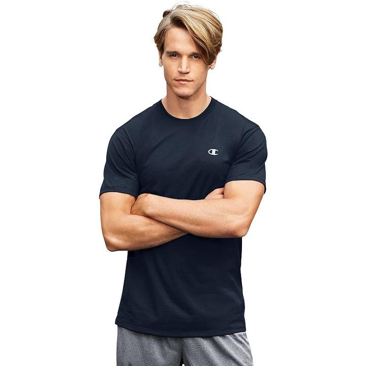 Men's Champion Vapor Basic Crew Tee, Size: Xl, Blue (navy)