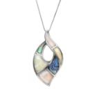 Abalone & Mother-of-pearl Sterling Silver Marquise Pendant Necklace, Women's, Size: 18, Pink