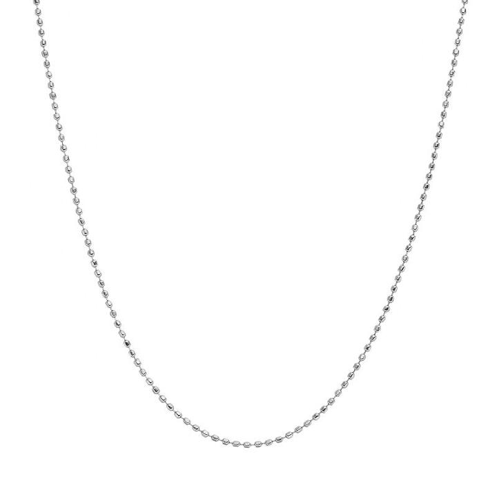 Blue La Rue Stainless Steel Bead Chain Necklace, Women's, Size: 24, Silver