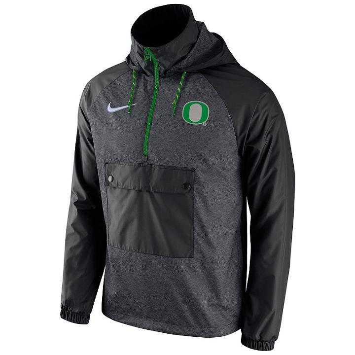Men's Nike Oregon Ducks Anorak Pullover Jacket, Size: Medium, Grey (charcoal)