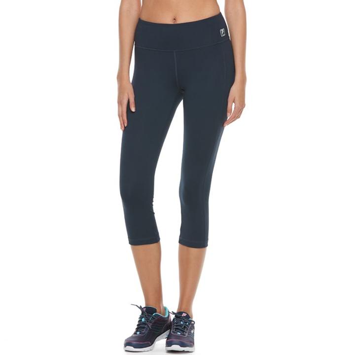 Women's Fila Sport&reg; Slim Straight Yoga Capris, Size: Xs, Blue (navy)