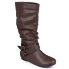 Journee Collection Shelley Women's Midcalf Boots, Girl's, Size: Medium (8.5), Brown