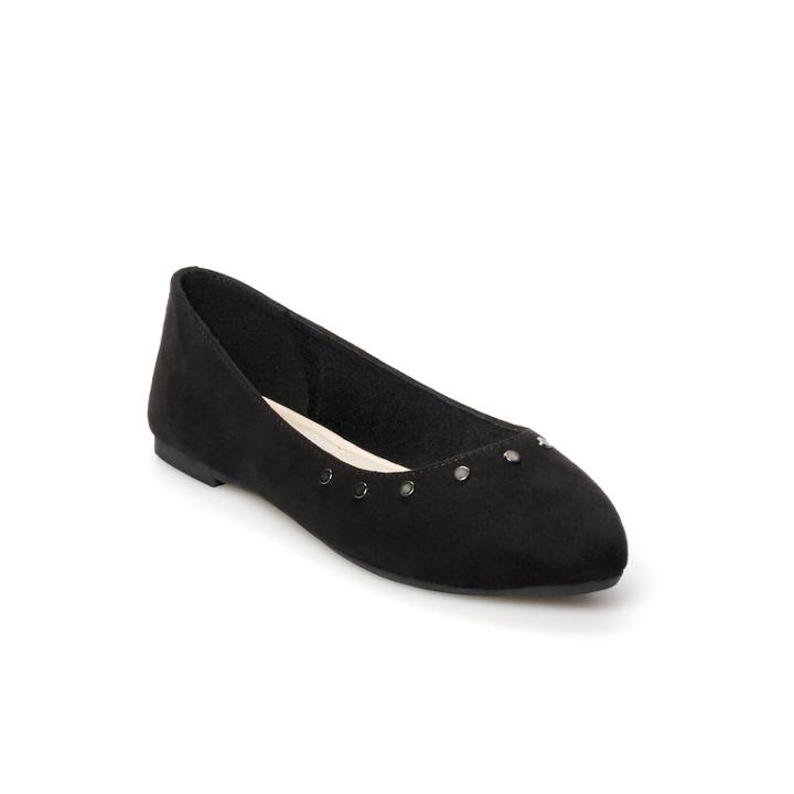 So&reg; Poplar Women's Ballet Flats, Size: Medium (6.5), Black