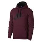 Men's Nike Cotton Fleece Hoodie, Size: Medium, Dark Red