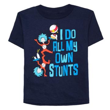 Boys 4-7 Dr. Seuss I Do All My Own Stunts Thing One & Thing Two Graphic Tee, Size: 4, Blue (navy)