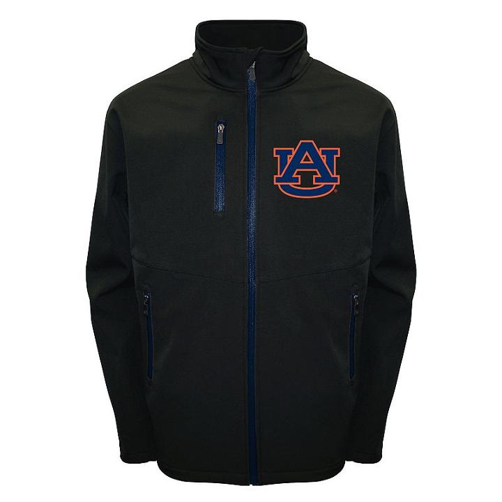 Men's Franchise Club Auburn Tigers Softshell Jacket, Size: 3xl, Black