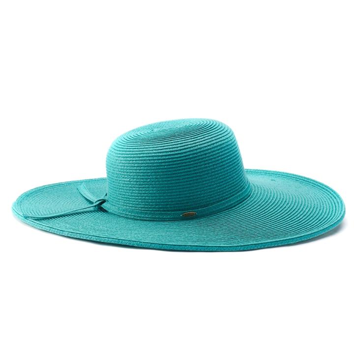 Women's Scala Wide Brim Sun Hat, Turquoise/blue (turq/aqua)