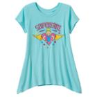 Girls 7-16 Dc Comics Super Hero Girls Supergirl Sharkbite Hem Graphic Tee, Girl's, Size: Medium, Turquoise/blue (turq/aqua)