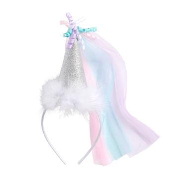 Girls 4-16 Elli By Capelli Unicorn Horn Headband, Pale Multi
