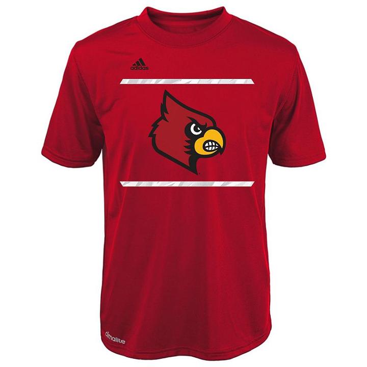 Boys 4-7 Adidas Louisville Cardinals Sideline Energized Climalite Tee, Boy's, Size: S(4), Red